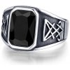 Prsten - Black Stone of Lucifer- 316L