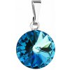 Prívesok bižutérie so Swarovski kryštálmi modrý okrúhly 54001.5