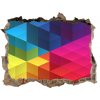 Díra 3D fototapeta nálepka Geometrické pozadie 95x64 cm