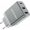 Nabíjačka do siete Vention USB-C + USB-A + HDMI GaN Laptop + Nintendo Switch Dock (60W / 5W / 4K @ 60Hz) Gray (FJAH0-EU)