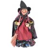 Čarodejnica s metlou 20cm (Dekorácia na Halloween čarodejnica)