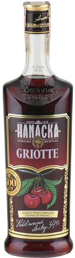 Hanácka Griotka 25% 0,5 l (čistá fľaša)