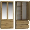 TOP E-SHOP Šatníková skriňa SS-90 zrkadlo Dub artisan