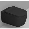 Ceramica Dolomite Mirto Round wc misa závesné bez oplachovacieho kruhu s vírivým splachovaním čierna matná D475781