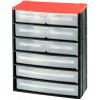 Tood Plastová skrinka 9 šuplíkov 330 x 170 x 410 mm CD1209