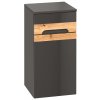 CMD Skrinka do kúpeľne GALAXY GRAFIT 810 sivý vysoký lesk/dub wotan MDF/laminát 35 cm x 67 cm x 33 cm