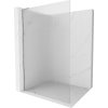 Mexen Kioto L, sprchová zástena Walk-In 120 x 200 cm, 8mm sklo s rebrovým vzorom, brúsená oceľ profil, 800-120-103-97-09