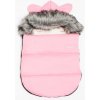 Luxusný zimný fusak s kapucňou s uškami New Baby Alex Fleece pink