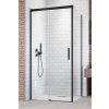RADAWAY IDEA BLACK KDJ 160cm ľavé dvere do kombinácie / sprchový kút rohový, profil čierny, sklo číre, 387046-54-01L