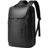 BANGE Kožený business batoh s USB JILHAN Čierny 25L