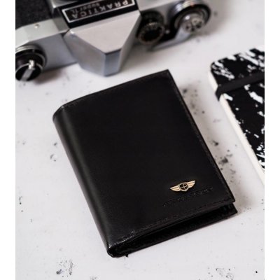 Peterson pánska kožená peňaženka zabezpečená technológiou RFID Pusztas univerzálna čierna