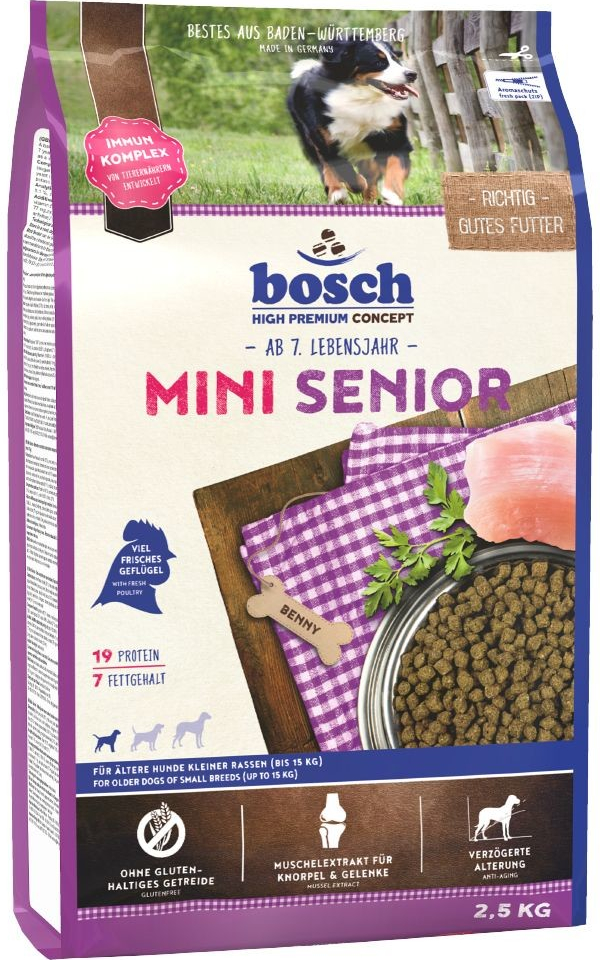 Bosch Dog Adult Mini Senior 2 x 2,5 kg