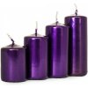 HOME Adventné postupné sviečky v metalickej fialovej 4 ks