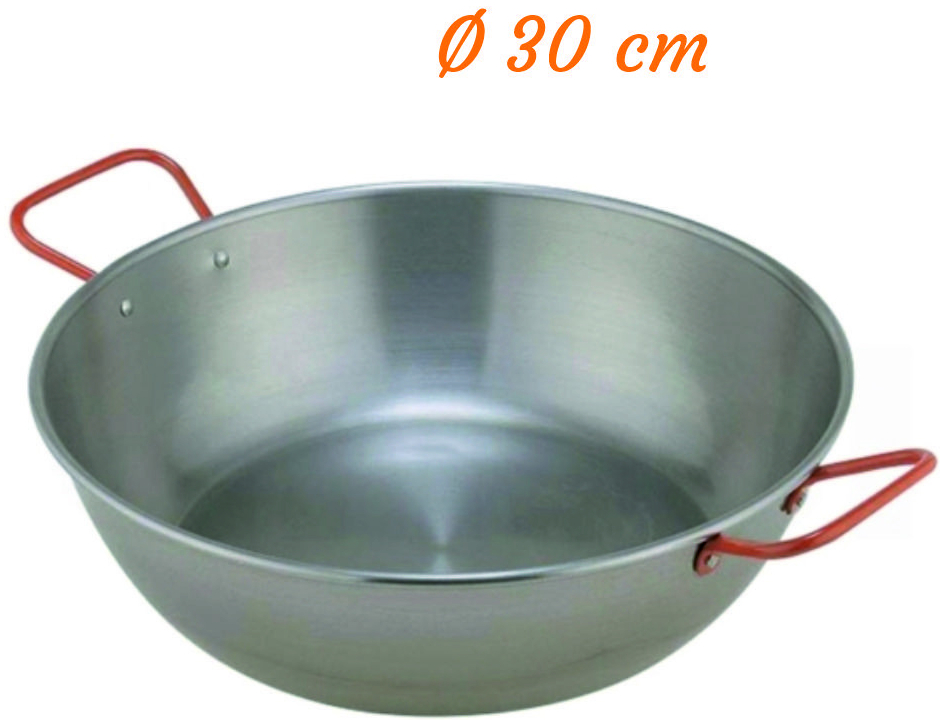 Garcima Oceľová hlboká Panvica Paella Wok 30 cm