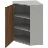 Policová skriňa Strong L, 80x115,2x40 cm, orech/sivá