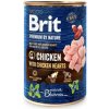 Brit Premium by Nature Adult Chicken with Chicken Hearts konzervy 800g