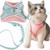 VODÍTKO A POPRUHY PRE MAČKY Beztlakové Prechádzkové Reflexné Nastaviteľné 2XL