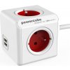 Zásuvka prodluž. PowerCube EXTENDED, Red, 5-ti rozbočka, kabel 1,5m