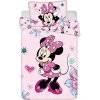 XPOSE® Obliečky do postieľky MINNIE - Flowers 02 100x135 cm, 40x60 cm, Bavlna + Predĺžená možnosť vrátenia tovaru do 50 dní