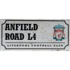 Liverpool FC Plechová ceduľa Liverpool FC, sivá, 40x18 cm