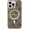 Púzdro Guess 4G IML MagSafe iPhone 14 Pro Max hnedé
