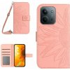 VSETKONAMOBIL 118919 ART SUNFLOWER Peňaženkový kryt so šnúrkou pre Xiaomi Redmi 15C / Redmi 15C 5G ružový