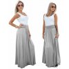Fashionweek Dlhá letni sukňa z vzdušného materialu MAXI MF5 / M266 Farba: Šedá, Veľkosť: Universal