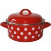METALAC Kastról s pokrievkou 18 cm, 2 l, červená bodka