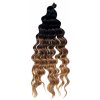 Africké Vlasy Deep Wave vlnité čierna-hnedá-tmavý blond ombré T1B/30/27