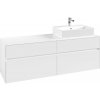 VILLEROY & BOCH Collaro závesná skrinka pod umývadlo na dosku (umývadlo vpravo), 4 zásuvky, 1600 x 500 x 548 mm, White Matt, C13600MS