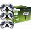 Súprava 6x LED solárne záhradné lampy HELIS zapichovacie disky do zeme 4000K IP44 LUMILED