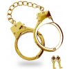 Taboom Gold Plated BDSM Handcuffs, zlaté kovové putá
