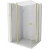 Mexen, Mexen Mist Duo výklopný sprchový kút 115 x 95 cm, transparentný, brúsené zlato - 8A4-115-095-55-00