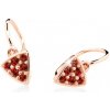 Cutie Jewellery Trblietavé detské náušnice z ružového zlata C2207-10-X-4 červená