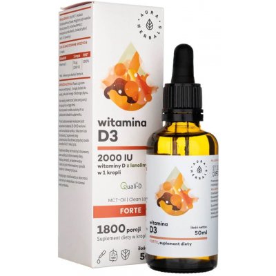 Aura Herbals Vitamín D3 Forte kvapky 50 ml
