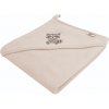 Osuška s kapucí a oušky Mýval, 80x80 cm - béžový (34613101)