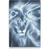 Vymalujsisam.sk Diamantovanie podľa čísiel - Modrý lev Veľkosť: 40x60cm, Rám: Na plastovej doske, Diamanty: Okrúhle