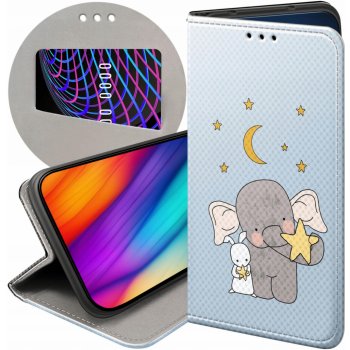 Hello Case Flipové Huawei MAGIC 5 LITE / HONOR X40 / X9A s potlačou KABURA modré rozprávky slony