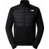 Pánska hybridná mikina The North Face, M REAXION 2.0 FLEECE HYBRID FULL ZIP JAC Čierna,Biela S