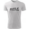 Evolúcia cyklistiky - Pánske tričko Fantasy športové - 2XL ( Biela )