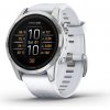 Garmin epix Pro (g2), 42mm, Silver, Whitestone band 010-02802-01 - Prémiové multi-športové smart GPS hodinky s AMOLED displejom a LED baterkou