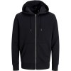 Jack & Jones Mikina s kapucí Classic Zip Hood na zip, oversize, unisex COT42390700205-black 2XL Černá
