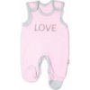 Dojčenské bavlnené dupačky Baby Nellys, Love - ružové, veľ. 68