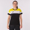 Joma Dámsky dres CREW IV COTTON T SHIRT BLACK YELLOW