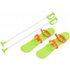 Detské lyže s viazaním a palicami Baby Mix BIG FOOT 42 cm zelené