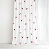 Goldea bavlnený záves - červené srdiečka na bielom 220x150 cm