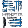 Nálepky na auto Monster Energy modré – tuningová samolepka