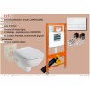 WERIT- JOMOTech Inštalačný modul JOMOTech pre WC + Tlačidlo biele + Sada držiakov + Závesné WC Style + WC doska