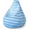 Sablio Sedací vak Pear Svetlomodré pruhy - 70 x 95 x 15 cm