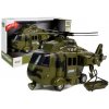 LEAN TOYS Helikoptéra 1:16 na batérie s hákom - vojenská, zelená